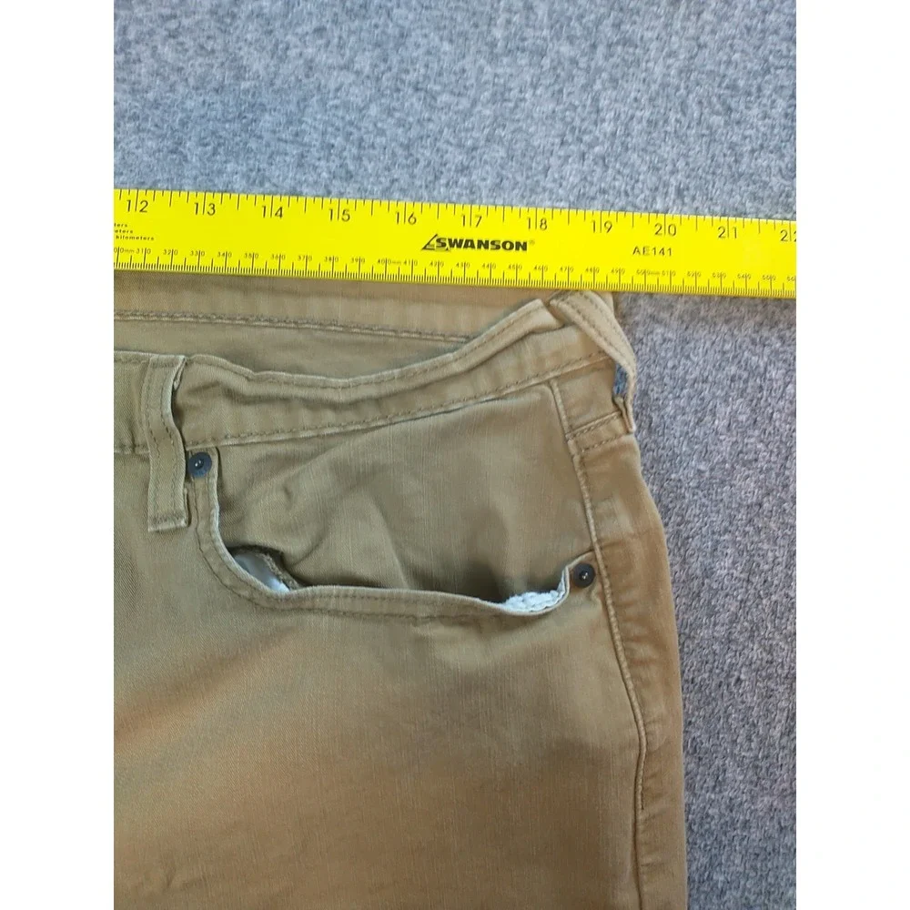 Levi's 502 Regular Taper Tan Khaki Pants Mens 36x29 Tapered Chino Trouser